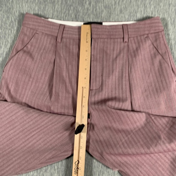 Banana Republic Pants Womens Petite 6 Pink High Rise Tapered Dress Herringbone - Picture 9 of 14